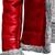 Women’s red color lambskin leather jacket with furry collor