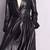 Women’s black mid-length trench style leather coat