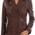 Women’s brown lambskin leather jacket- multiple zipper  biker stylish