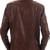 Women’s brown lambskin leather jacket- multiple zipper  biker stylish
