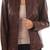 Women’s brown lambskin leather jacket- multiple zipper  biker stylish