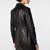 Women’s black leather trench coat western-inspired full sleeve coat