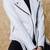 Women’s white lambskin leather jacket- zipper detail  biker stylish look