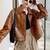 Women brown lambskin leather jacket-button style trucker jacket