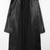 Women’s longline black  leather trench coat belted