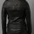 Women’s black zipper lambskin leather jacket slim fit quilted shoulder