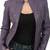 Women’s purple 4 zip pockets lambskin leather jacket slim fit