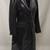 Women’s black leather trench coat full sleeve 2 pockets