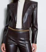 Women’s black lambskin leather jacket -pocket style