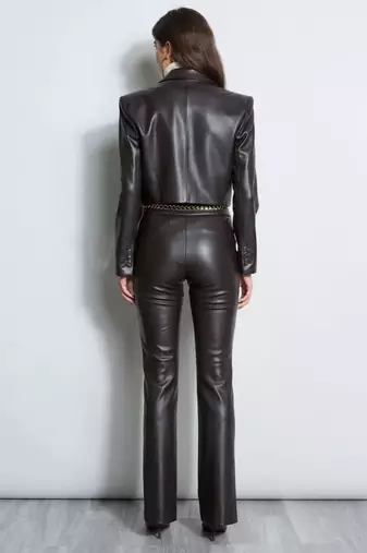 Women’s black lambskin leather jacket -pocket style