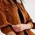 Women’s brown button style suede lambskin leather jacket