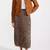 Women’s brown button style suede lambskin leather jacket 2 pockets