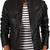 Women’s black zipper lambskin leather jacket biker moto jacket