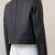 Women’s modern utility-style cropped leather jacket matte black