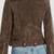 Women’s dark brown seude leather jacket belted design biker jacket