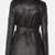 Women’s longline leather trench style coat belted black button style