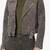 Women’s grey seude leather jacket belted design biker jacket