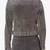 Women’s grey seude leather jacket belted design biker jacket