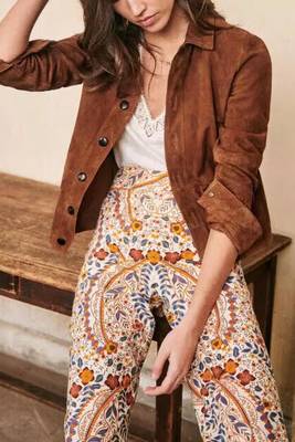 Women’s Brown lambskin leather jacket bomber jacket biker stylish look 2