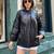 Women’s black lambskin leather jacket-plain zipper stylish black