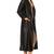 Women’s longline black leather trench style coat