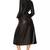 Women’s longline black leather trench style coat