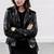 Women’s soft black lambskin leather jacket-zipper waist belt biker stylish look
