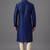 Navy blue art silk kurta pyjama