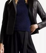 Women’s real soft lambskin leather jacket side zipper stylish slim fit