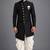 Black art silk indo western set