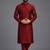 Maroon art silk kurta pyjama