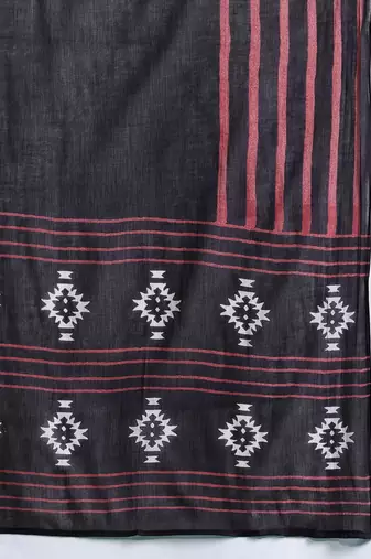 Ethnic Motifs Printed Thread Work Pure Cotton Kurta With Trousers & Dupatta