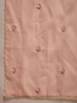 Women Floral Embroidered Regular Thread Work Kurta with Trousers & With Dupatta 6