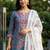 Women Floral Printed Regular Thread Work Pure Cotton Kurta with Trousers & With Dupatta
