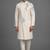 Cream art silk indo western set