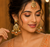 Orange leaf work earrings tikka set