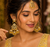 Yellow leaf work earrings tikka set