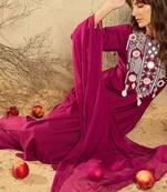 Women Ethnic Motifs Embroidered Regular Mirror Work Kurta with Trousers & With Dupatta
