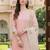 Women Regular Thread Work Kurta with Trousers & With Dupatta