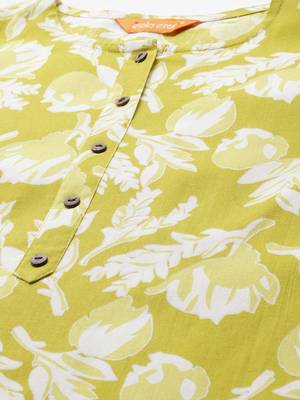 Floral Printed Regular Pure Cotton Kurta with Trousers & With Dupatta 2