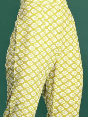 Floral Printed Regular Pure Cotton Kurta with Trousers & With Dupatta 3