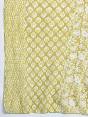 Floral Printed Regular Pure Cotton Kurta with Trousers & With Dupatta 4
