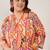 Plus Size Paisley Printed Panelled Pure Cotton Kurta with Trousers