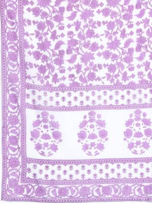 Floral Printed Pure Cotton Kurta with Trousers & Dupatta 4