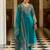 Ethnic Motifs Embroidered V-Neck Thread Work Kurta With Trousers & Dupatta