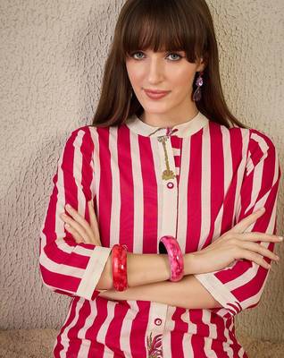 Printed Pure Cotton Kurta with Trousers 1