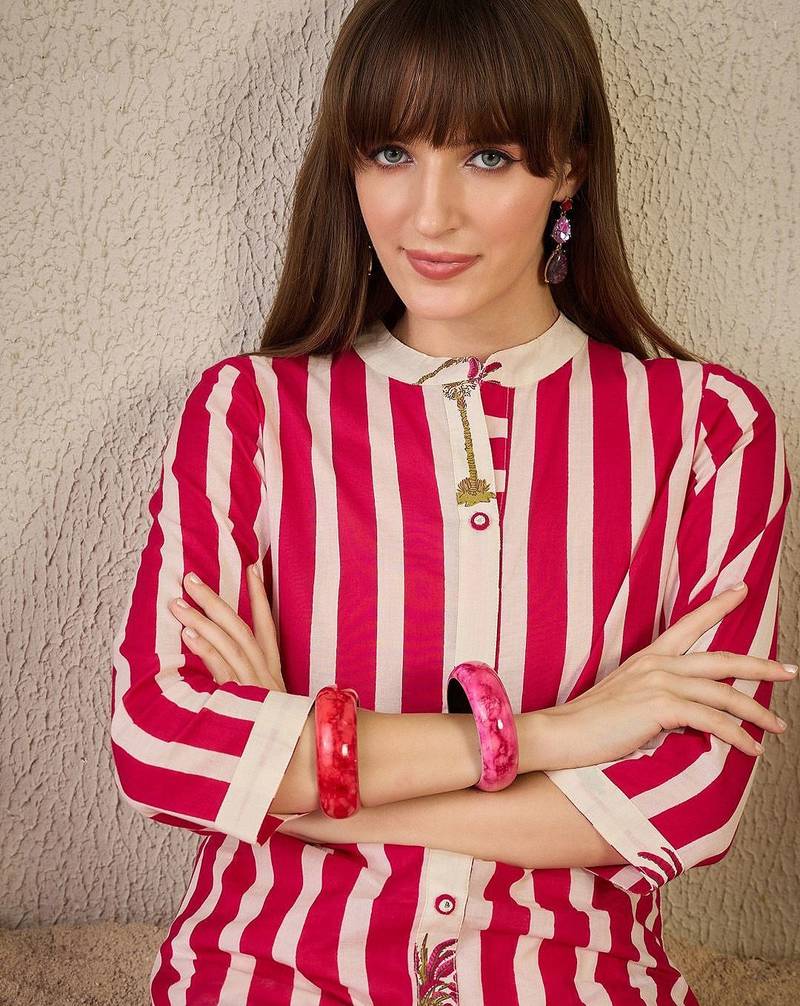 Printed Pure Cotton Kurta with Trousers