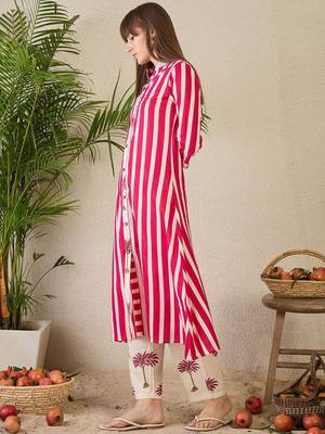 Printed Pure Cotton Kurta with Trousers 4