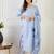 Women Floral Printed Linen Kurta with Trousers & Dupatta