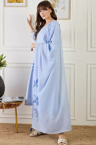 Women Floral Printed Linen Kurta with Trousers & Dupatta